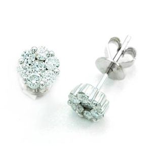 鑑別書付!天然ダイヤモンド0.41ct 0.09ct ピアス * wea426 K18WG