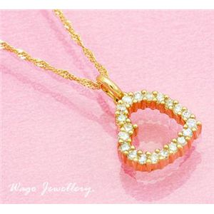 鑑別書付!天然ダイヤモンド ネックレス * wpa592 0.25ct K18YG