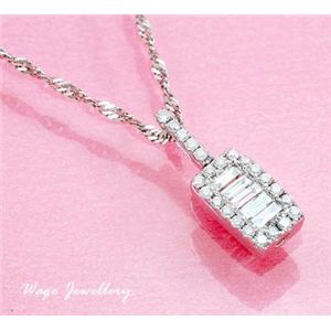 大人気 ●鑑別書付!天然ダイヤモンド ♪ ネックレス *wpa59 0.23ct 0.13ct K18WG