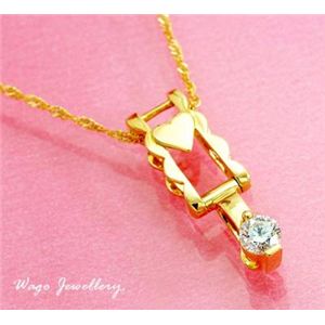 大人気●鑑別書付!天然ダイヤモンド ♪ ネックレス *wpa273 0.24ct K18YG