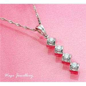 大人気●鑑別書付!天然ダイヤモンド ♪ ネックレス * wpa607 0.33ct K18WG
