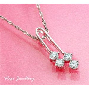 大人気●鑑別書付!天然ダイヤモンド ♪ ネックレス * wpa642 0.46ct K18WG