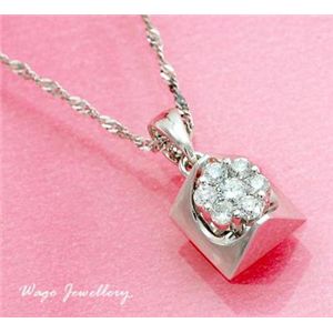 大人気●鑑別書付!天然ダイヤモンド ♪ ネックレス * wpa647 0.24ct K18WG
