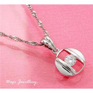 大人気●鑑別書付!天然ダイヤモンド ♪ ネックレス * wpa671 0.13ct K18WG