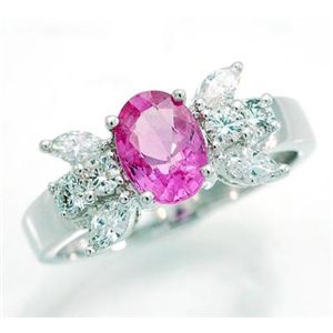 ���ӕʏ��t�I�V�R�s���N�T�t�@�C�A 0.96ct �_�C�������h �����O 0.20ct 0.19ct WPRA13 K18WG 	