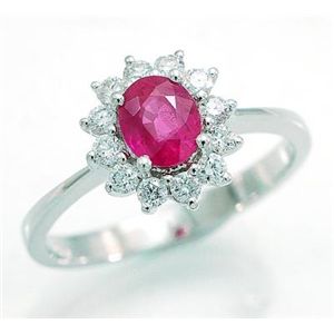 ●鑑別書付!天然ルビー0.77ct ★ダイヤモンドリング0.30ct WRRA1 K18WG