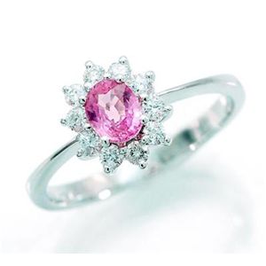 大人気! 鑑別書付♪ 天然ダイヤモンド★ピンクサファイアリング♪ WPRA1 0.56ct 0.26ct K18WG
