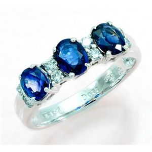 大人気! 鑑別書付♪ 天然ダイヤモンド★ブルーサファイアリング♪ WSRA11 1.51ct 0.21ct K18WG