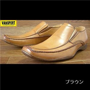 VANSPORTメンズカジュアルドライビングシューズ 3593 ブラウン 25.5cm