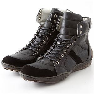 ALFRED GALLERIA(アルフレッド ギャレリア) ミッドカットスニーカーカジュアル レース ブラック 26.5cm