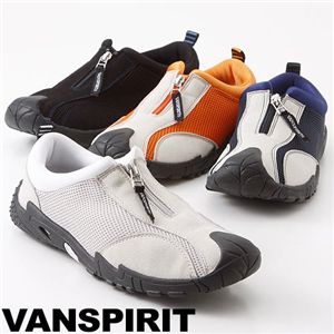 VANSPIRIT(ヴァンスピリット) センターファスナーモックシューズ VR2130 ブラック L(26.0-26.5cm)