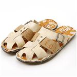 pinkywolman(ピンキーウォルマン) デニム素材風メンズサンダル 737(ストラップ)/ベージュ M (25.0-25.5cm)