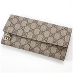 GUCCI(グッチ) Wホック折り長財布 インターロッキングチャーム 9768・Beige