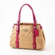 COACH（コーチ） ミアシグネチャーアウトライン トートバッグ カーキ×ピンク 15402 SKHBY