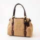 COACH（コーチ） ミアシグネチャーアウトライン トートバッグ カーキ×ブラウン 15402 BKHMA