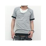 ディーライト　フェイクシャツ8147/グレー M