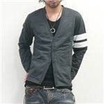 カーディガン×無地Vカットソーセット チャコールグレー Lサイズ