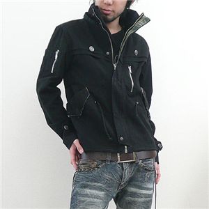 スプリングショートモッズコート(082-01009) ブラック Lサイズ