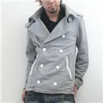 フード脱着Ｐコート（grn08-1250） グレー Lサイズ