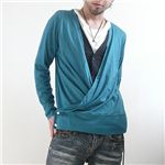 カシュクールカットソーNEW グリーン Lサイズ