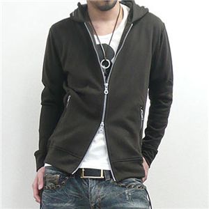 フードZIPパーカー FB91510D ブラウン Mサイズ