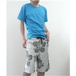 サーフT(Q8016) ブルー×【柄おまかせ】サーフパンツセット Lサイズ｜ファッション