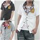 フェイクレイヤードカーデシャツ