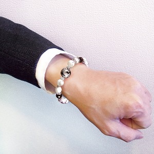 銀の龍彫りブレスレット