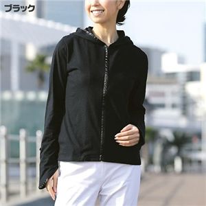 UVシンプルパーカー ブラック M