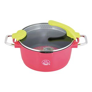 ペペペントラIH対応深型調理パン 24cm ピンク