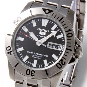 SEIKO(セイコー) SEIKO 5 スポーツ メンズ ブレスウォッチ SNZF83J1／ブラック・バー
