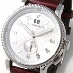 BURBERRY(バーバリー)  メンズ デュアルタイム レザーベルトウォッチ BU7681/シルバー