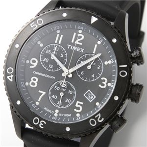 TIMEX(タイメックス) Tシリーズ シティスポーツ メンズ クロノグラフ ブレスウォッチT2M T2M708/ブラック&times;ブラック