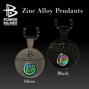 POWERBALANCE Zinc Alloy Pendants（ネックレス／ブラック）