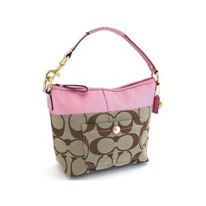 COACH(�R�[�`) �V�O�l�`���[ �X�g���C�v �~�f�B�A�� �V�����_�[�o�b�O �s���N