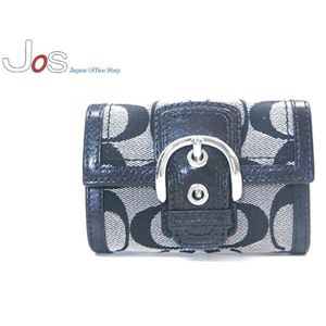 COACH(コーチ) ソーホーシグネチャーミニ3つ折り財布 ブラック