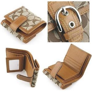 COACH(コーチ) ソーホー シグネチャー ニュー フレンチ 財布 キャメル