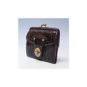 COACH(コーチ) レガシーパテントレザーフレンチ2折財布 ブラウン