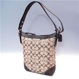 COACH(コーチ)シグネチャー ソフト ダッフル ショルダー バック ブラウン 13010