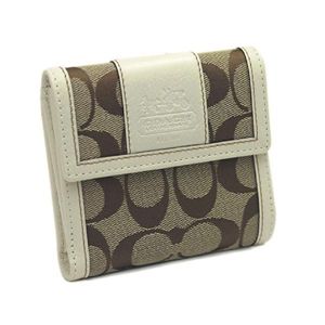 COACH(コーチ) ハンプトンズシグネチャーフレンチ財布 ホワイト 41573
