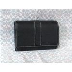 COACH(コーチ) ハンプトンズ レザー コンパクト クラッチ財布 ブラック 41792