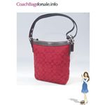 COACH(コーチ) シグネチャー ソフト ダッフル ショルダー バック レッド 12882SRDMA