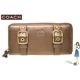 COACH(コーチ) ゾーイ レザー アコーディオン ジップ アラウンド長財布 アンティークゴールド 41862-B4AD