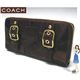 COACH(コーチ) ゾーイ パッチワーク アコーディオン ジップ アラウンド長財布 ブラウンマルチカラー 41884-B4BM