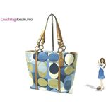 COACH（コーチ） シグネチャー スカーフプリント トートバッグ ブルー 12874