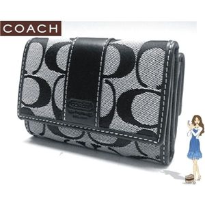 COACH（コーチ） シグネチャー ミニ ３つ折り 財布 ブラック