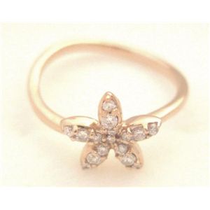 Samantha Tiara(サマンサティアラ) K18 天然ダイヤPG フラワーリング 9号