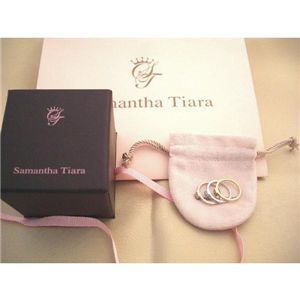 Samantha Tiara(サマンサティアラ) K18 天然ダイヤWG/PG 三連リング 9号 (ID:106487)
