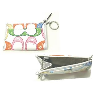 COACH(コーチ) 小銭入れ ハンプトンズ ウイークエンド スクリブル ミニ スキニー マルチカラー 40418