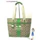 COACH(コーチ) ヘリテージ ストライプ トートバッグ グリーン 11350